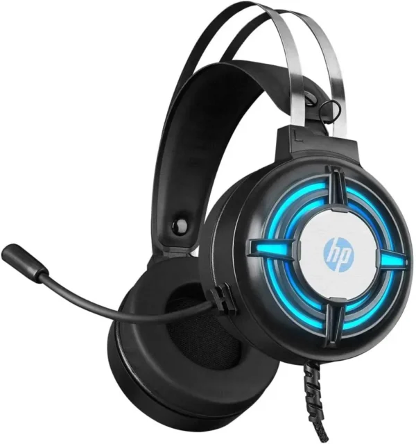 HP H120 RGB Gaming Headset – USB Powered, 50mm Speaker, Adjustable Headband, Over-Ear Design, Omni-Directional Mic, Active Noise Cancellation | 1QW67AA#UUF