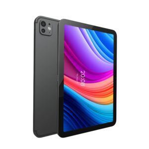 oteeto Tab 15 Tablet, 10.1" Display, 4G SIM/iOS Style Operating System, Octa Core Processor, 5G Dual SIM, Included Flip Cover & Keyboard, 8GB RAM, 512 GB ROM, Android 13, 6000 mAh, Gray | TAB 15