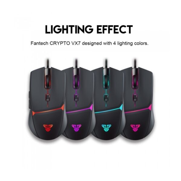 Fantech VX7 CRYPTO, Advanced Sensor 8000DPI, RGB Lighting, Wired Gaming Mouse - Image 6
