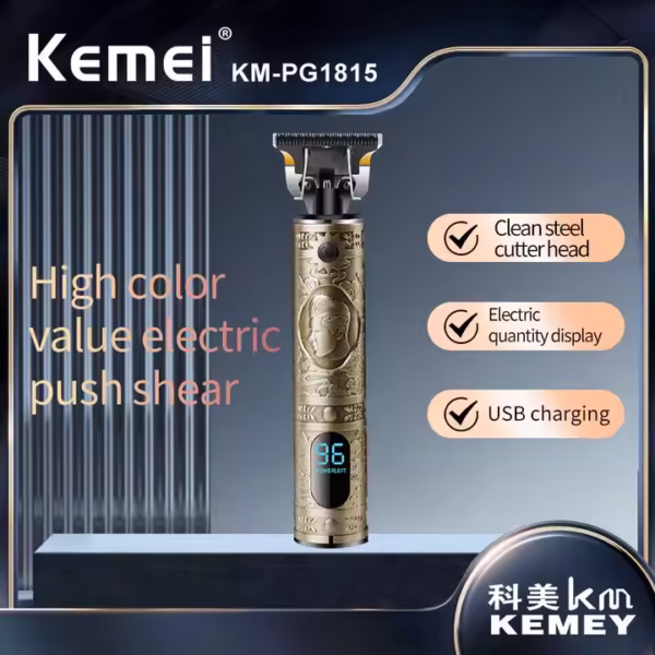 KEMEi KM-PG1815 Large Capacity Lithium Rechargeable Electric Hair Cutter Shaving Machine Razor Hair Trimmer - Image 5