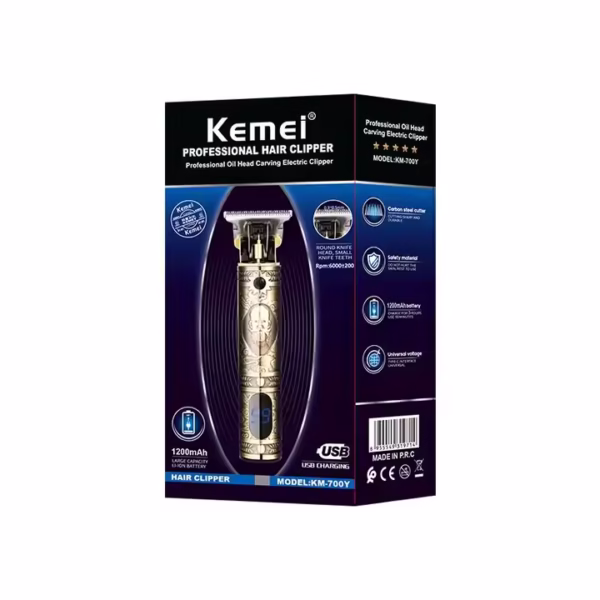 Kemei KM-700Y Profession Electric Rechargeable Hair Trimmer - Image 3