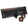 Meetion MT-C105 USB Wired Combo: Keyboard, Mouse, and 3-In-1 Speaker S