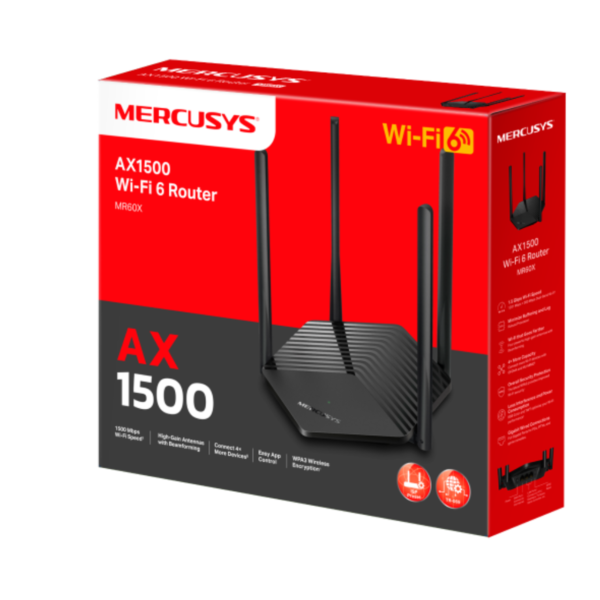 Mercusys AX1500 WiFi 6 Router MR60X