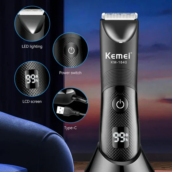Kemei Groin Hair Trimmer KM-1840 - Image 5