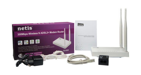 Netis DL4323 300Mbps Wireless ADSL2 Modem Router | 4-Port NAT Router & Access Point - Image 6