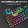 T-WOLF TF270 Colorful Light Effect Retro Gaming Wired Keyboard And Mouse Set - Image 6