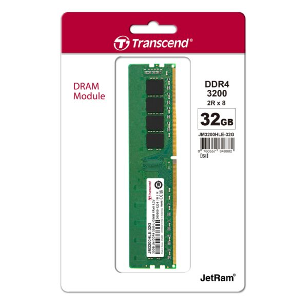 Transcend 32GB DDR4 3200MHz Desktop Ram