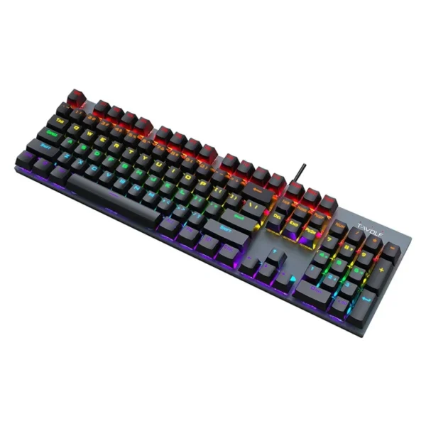 T-WOLF T17 Wired USB Keyboard 104 Keys Color Backlit Mechanical Gaming Keyboard for Computer - Image 11