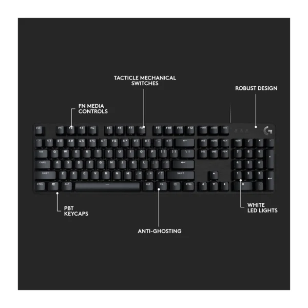Logitech G413 SE Mechanical Keyboard (Tactile) – Black - Image 4