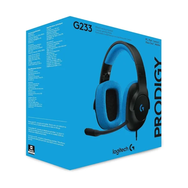 Logitech G233 Prodigy Wired Gaming Headset -Black/Blue - Image 5
