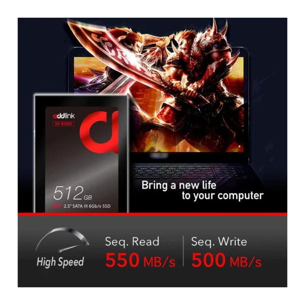 Addlink 512GB SSD 2.5 INCH SATA III 6Gb/s - Image 2