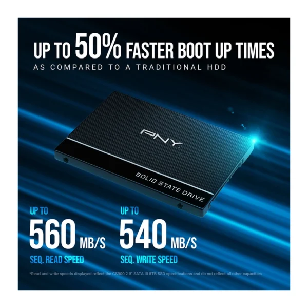 PNY 500GB CS900 SATA III 2.5″ Internal SSD - Image 2