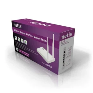 Netis DL4323 300Mbps Wireless ADSL2 Modem Router | 4-Port NAT Router & Access Point