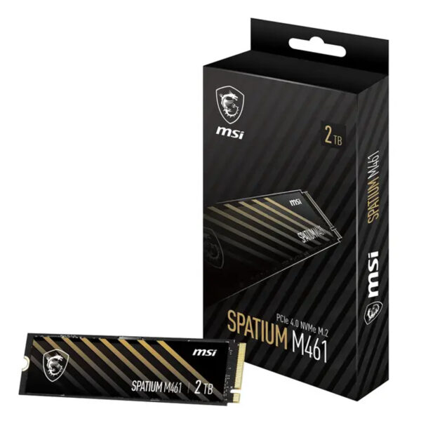 MSI Spatium M461 2TB PCIe 4.0 NVMe M.2 SSD - High-Speed Storage with Expanded Capacity