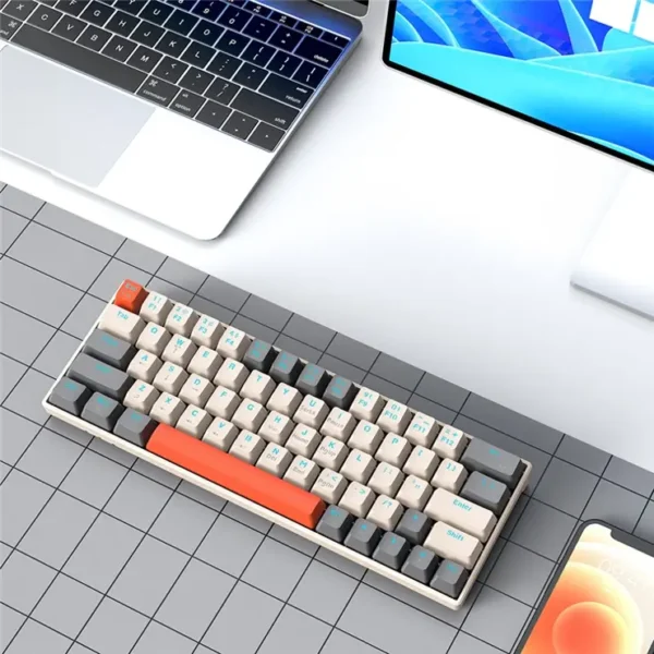 T-WOLF T60 RGB MECHANiCAL GAMiNG KEYBOARD BLACK BLUE SWITCH - Image 3