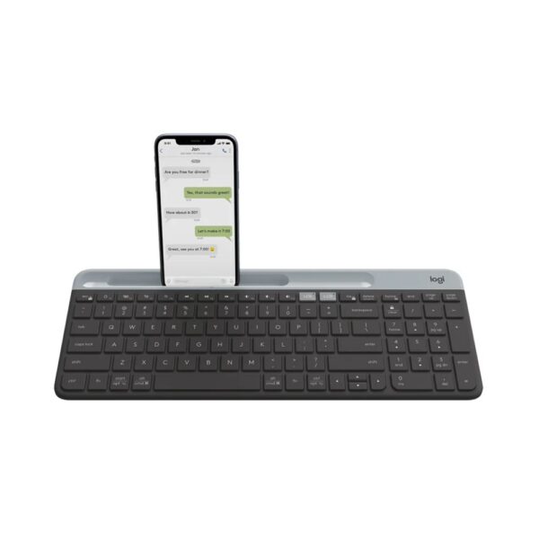 Logitech K580 Slim Multi-Device Wireless Keyboard – Graphite, Arabic - Image 2
