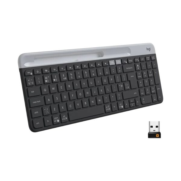 Logitech K580 Slim Multi-Device Wireless Keyboard – Graphite, Arabic - Image 3