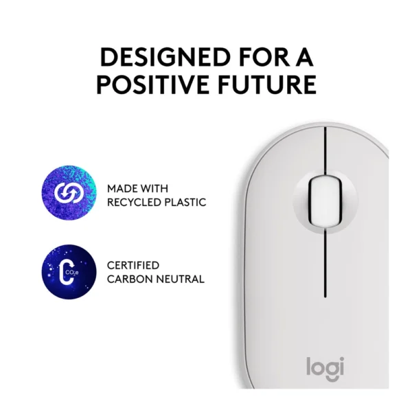 Logitech M350S Pebble 2 Bluetooth Mouse – Tonal White - Image 3