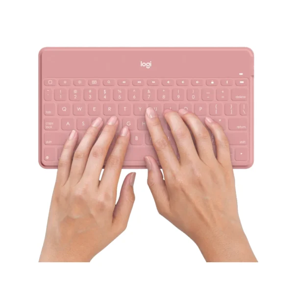 Logitech Keys-To-Go - Ultra-Light, Ultra-Portable Wireless Keyboard for iPhone, iPad, Apple TV, and Mac - Pink - Image 3