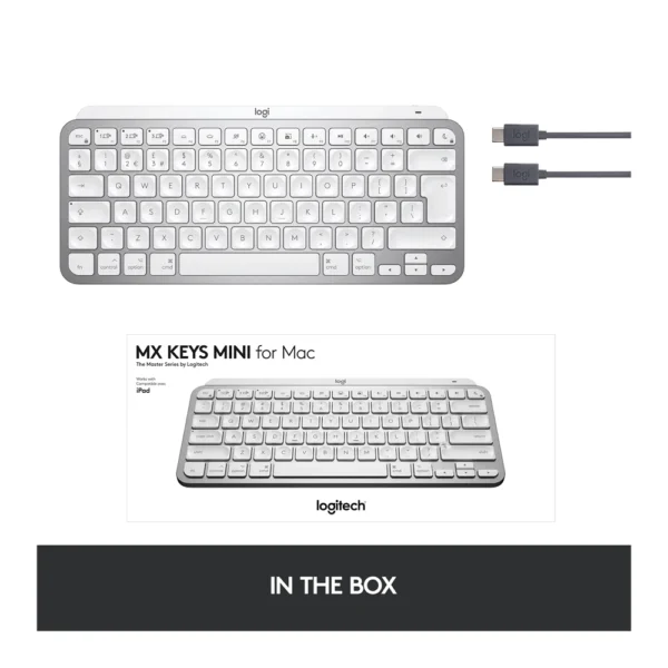 Logitech MX KEYS MINI - Compact Wireless Keyboard with Illuminated Keys and Easy-Switch Connectivity - Image 2