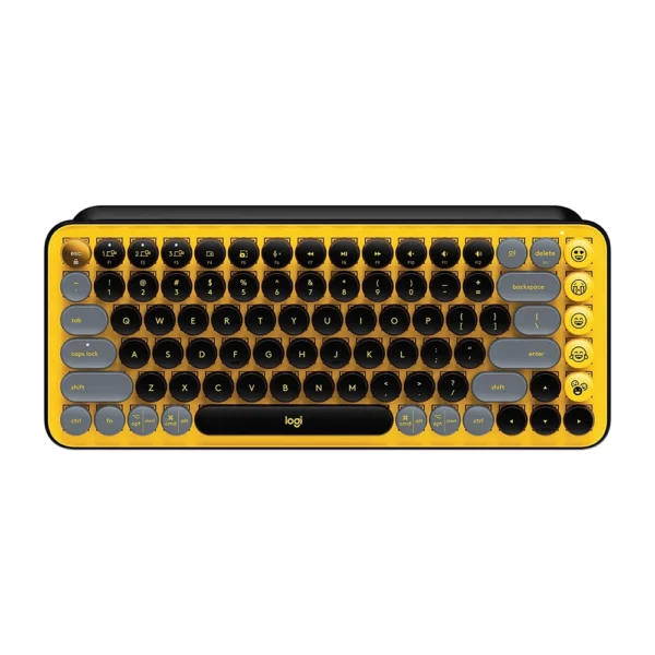 Logitech POP Keys Wireless Mechanical Emoji Keyboard – Blast Yellow