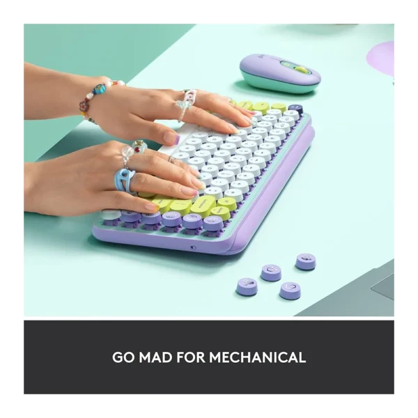 Logitech POP Keys Wireless Mechanical Emoji Keyboard – Daydream - Image 3