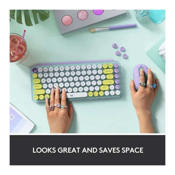 Logitech POP Keys Wireless Mechanical Emoji Keyboard – Daydream - Image 4