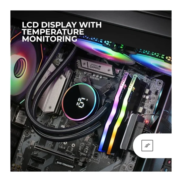Mars Gaming ML-LCD240 White – AIO Water cooling (Black) - Image 4