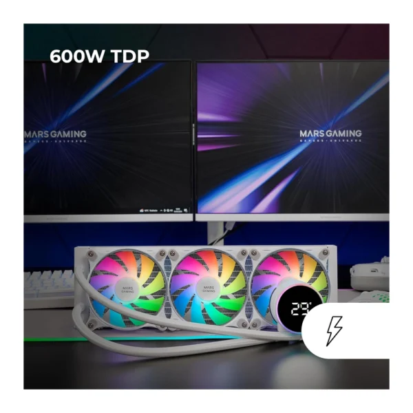 Mars Gaming ML-LCD360 White AIO Water cooling – 600W TDP - Image 2