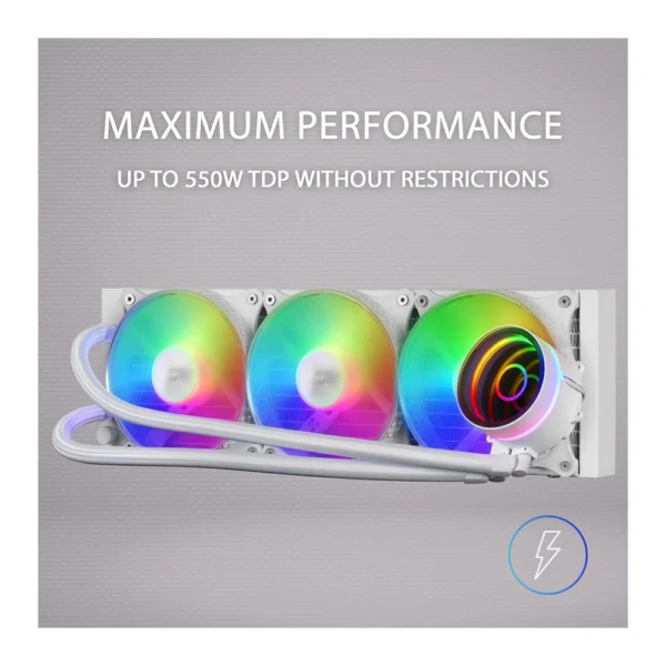 Mars Gaming ML-ONE360 Water cooling AIO – White - Image 3
