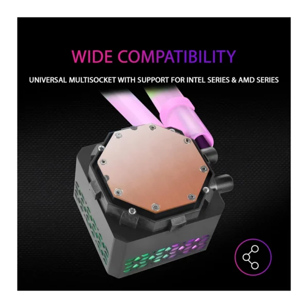 Mars Gaming ML-Ultra240 Water cooling AIO – Black - Image 6