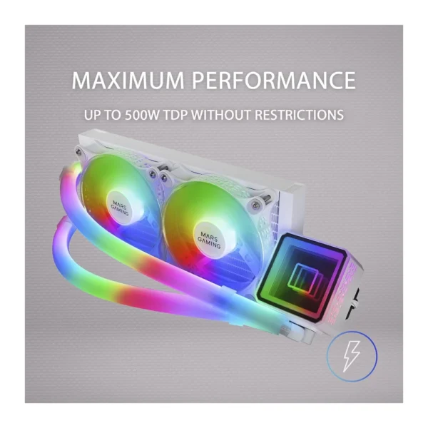 Mars Gaming ML-Ultra240 Water cooling AIO – White - Image 5