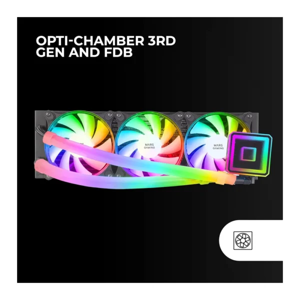 Mars Gaming ML-Ultra360 Water cooling AIO – Black - Image 5