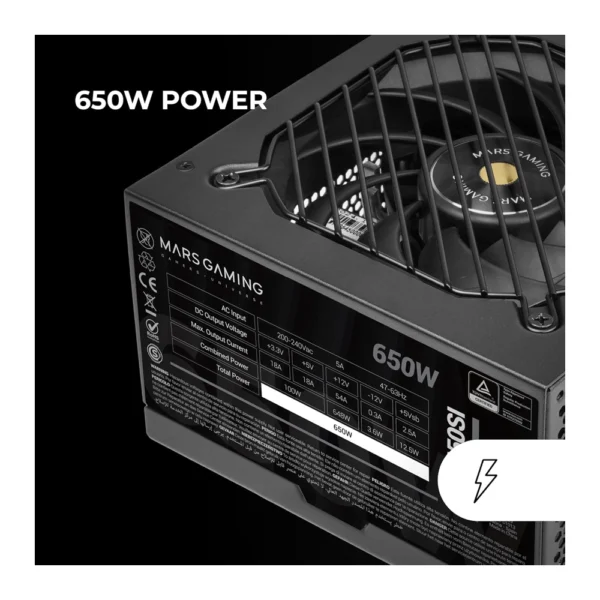 Mars Gaming MPB650Si 650W PSU -7 Years Warranty - Image 4