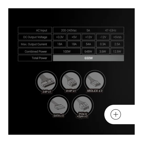 Mars Gaming MPB650Si 650W PSU -7 Years Warranty - Image 6