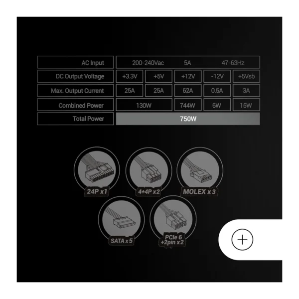 Mars Gaming MPB750Si 750W PSU -7 Years Warranty - Image 6