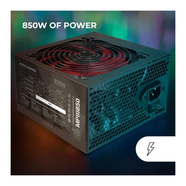 Mars Gaming MPIII 850W PSU – 5 Years Warranty - Image 2