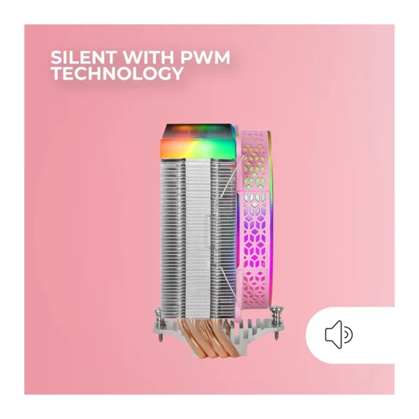 Mars Gaming MCPU-VR CPU Cooler – Pink - Image 4