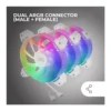 Mars Gaming MF-3AR 3-in-1 120mm ARGB Frameless Fan Kit – White - Image 4