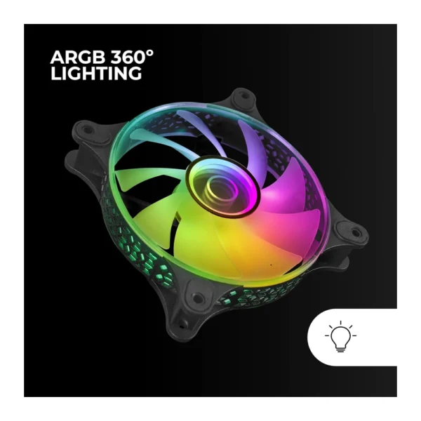 Mars Gaming MF-3D 12CM Fan – Black - Image 4