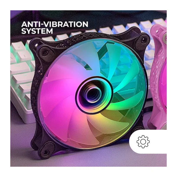 Mars Gaming MF-3D 12CM Fan – Black - Image 3
