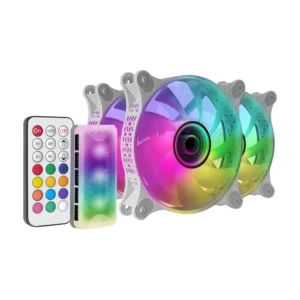 Mars Gaming MF-3Dkit – 3x12cm Infinite Mirror Fan – White