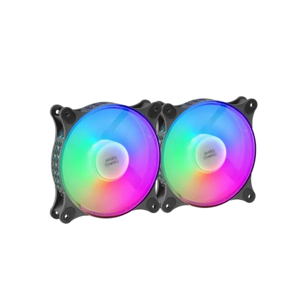 Mars Gaming MFDUO 12CM 2XFan Kit – Ultra-Silent Dual FRGB Cooling