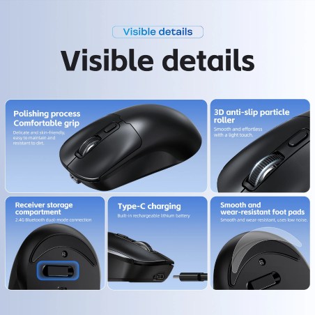 T-WOLF Q3 Dual Mode Wireless Mouse - Image 3