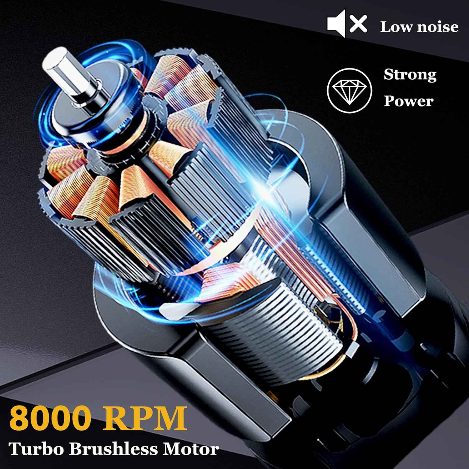 KEMEI 1677 Beard Trimmer for Men, Professional Hair Clippers, Cordless Barber Clipper with LED Display, DLC T-Blade Hair Trimmer, 8000 RPM Turbo Brushless Motor - Image 3