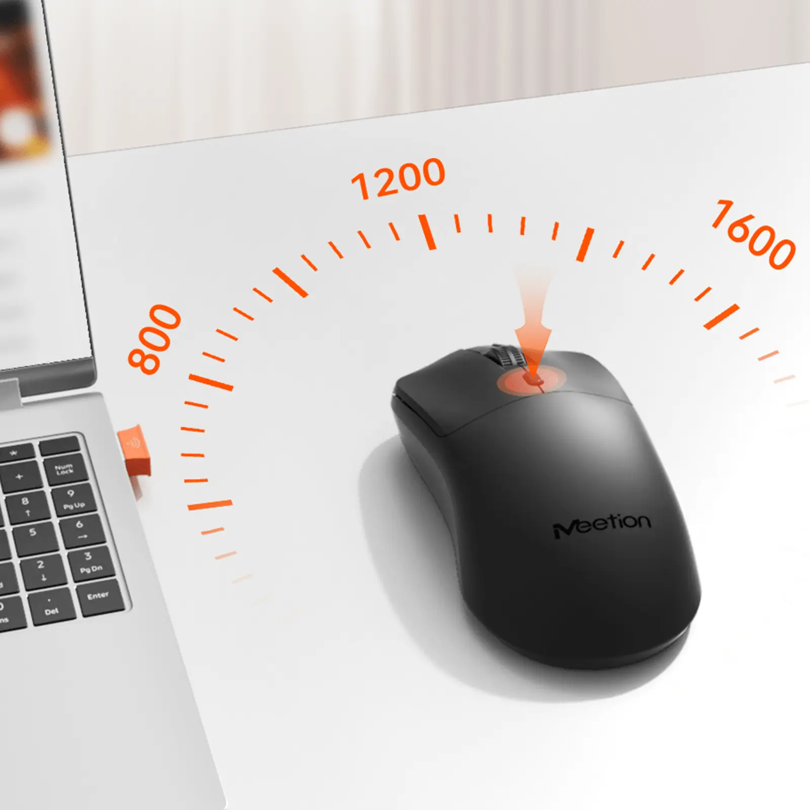 MEETION R546 Silent Wireless Mouse – 2.4GHz, 1600 DPI, 10m Range - Image 9