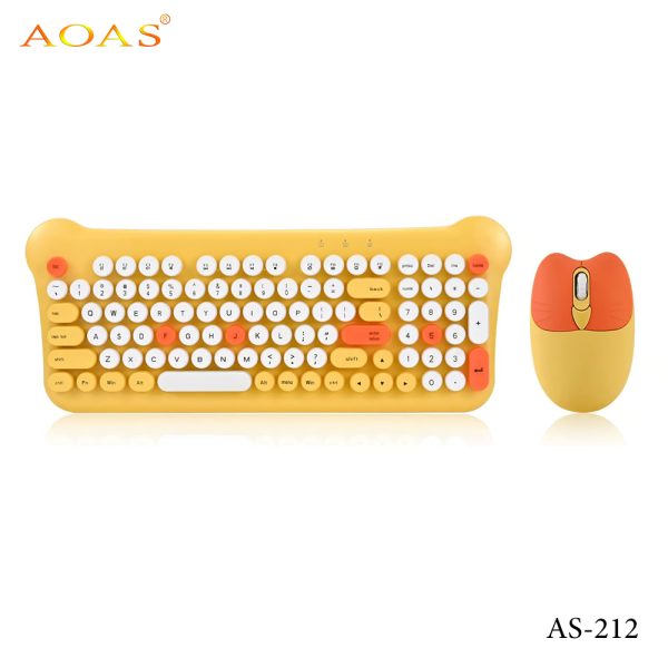 AOAS AS-212 Wireless Colored Keyboard with Mouse