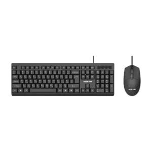 Green Lion GKM-100 Wired Keyboard and Mouse - Black