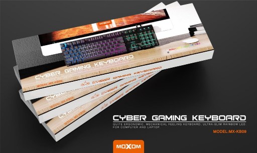 MOXOM MX-KB09, USB Gaming Keyboard Rainbow BackLight - Image 5