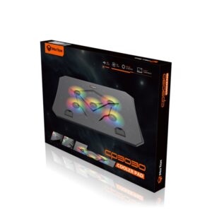 Meetion MT-CP3030 RGB Gaming Cooling Pad, 5Fans, 9-15.5” Compatibility, Silent